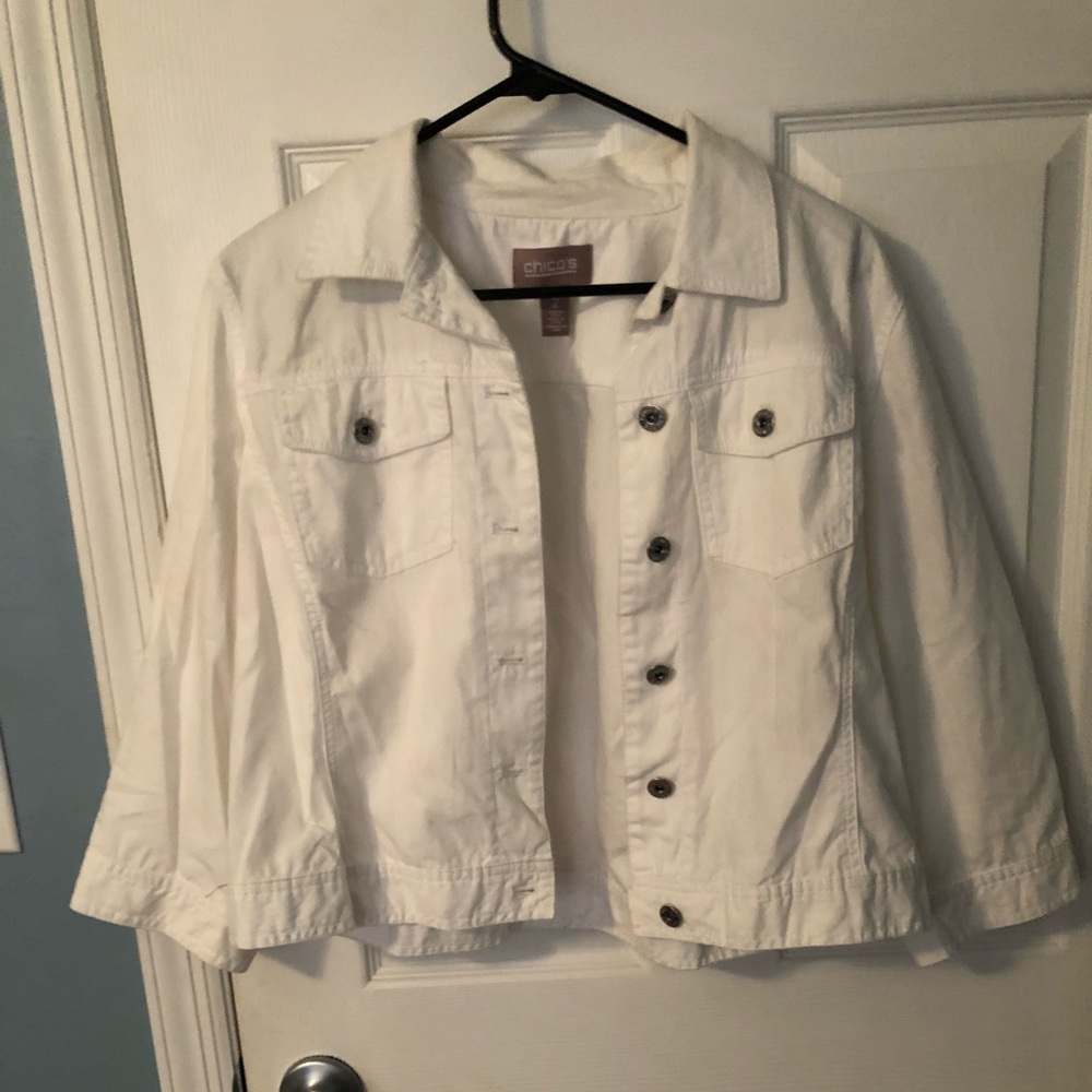 Final Price**Chico’s jean jacket white
